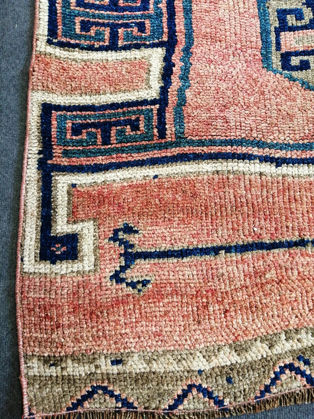 Beige Turkish Runner Rug 4' 4" x 12' 8" Hand-Knotted | No. WR50801