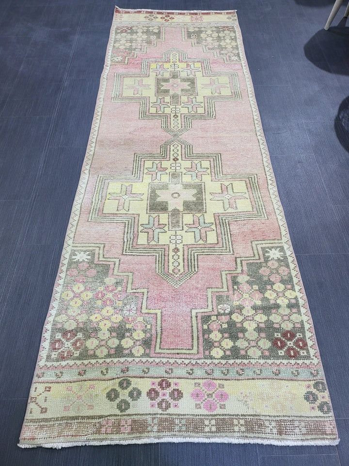 Rust Turkish Runner Rug 2' 8" x 7' 8" Hand-Knotted | No. WR51025
