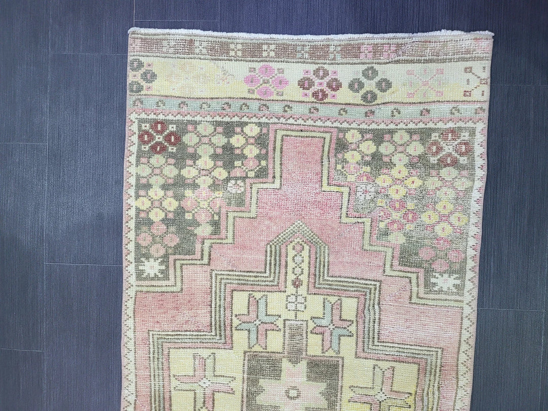 Rust Turkish Runner Rug 2' 8" x 7' 8" Hand-Knotted | No. WR51025