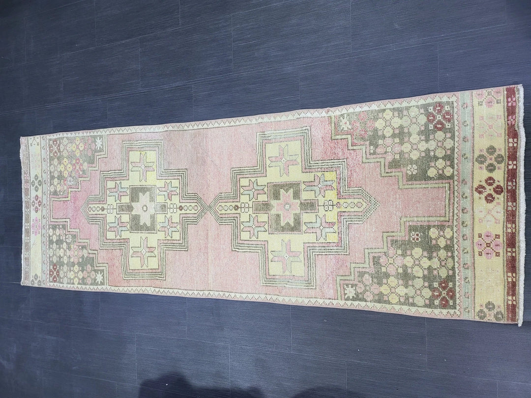 Rust Turkish Runner Rug 2' 8" x 7' 8" Hand-Knotted | No. WR51025