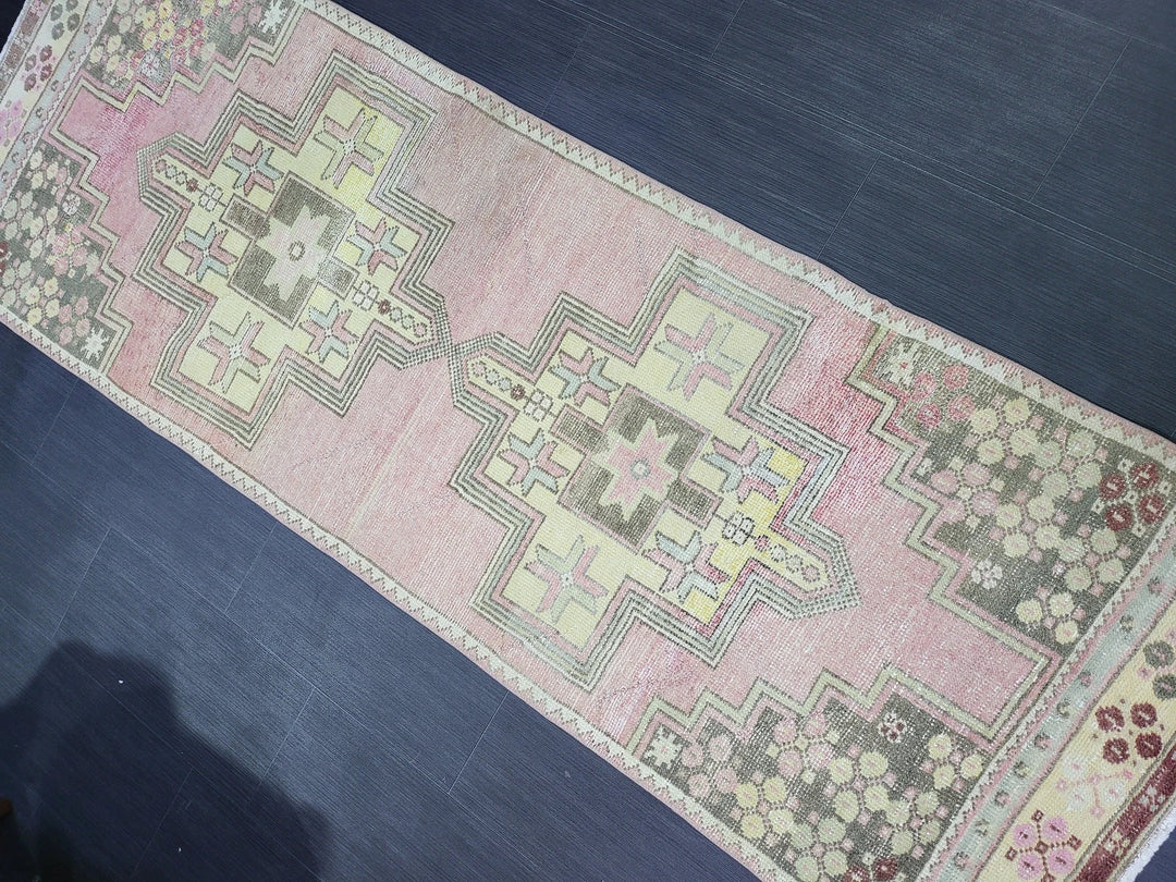 Rust Turkish Runner Rug 2' 8" x 7' 8" Hand-Knotted | No. WR51025