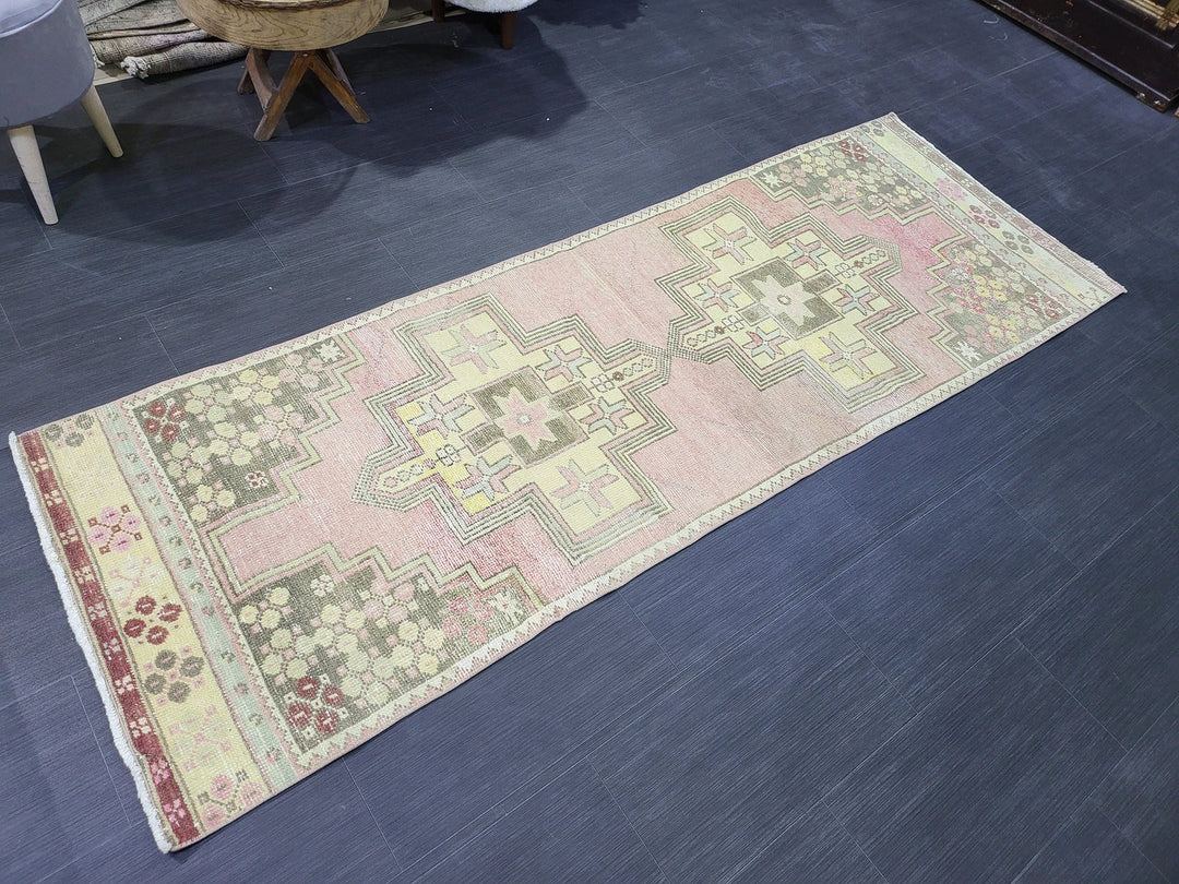 Rust Turkish Runner Rug 2' 8" x 7' 8" Hand-Knotted | No. WR51025