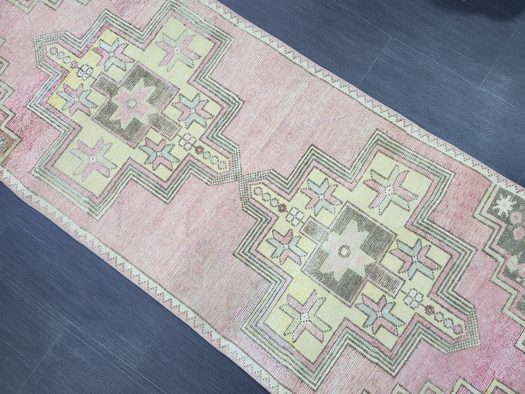 Rust Turkish Runner Rug 2' 8" x 7' 8" Hand-Knotted | No. WR51025