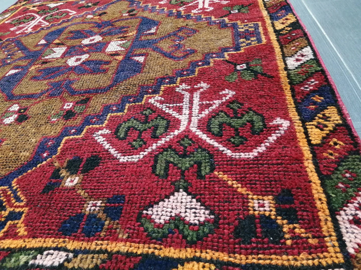 Beige Turkish Runner Rug 3' 4" x 10' 11" Hand-Knotted | No. WR51325