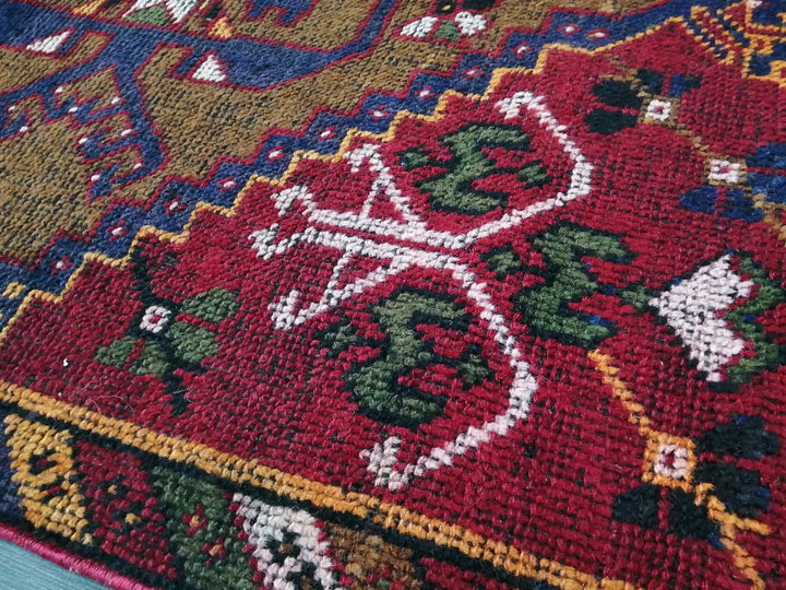 Beige Turkish Runner Rug 3' 4" x 10' 11" Hand-Knotted | No. WR51325