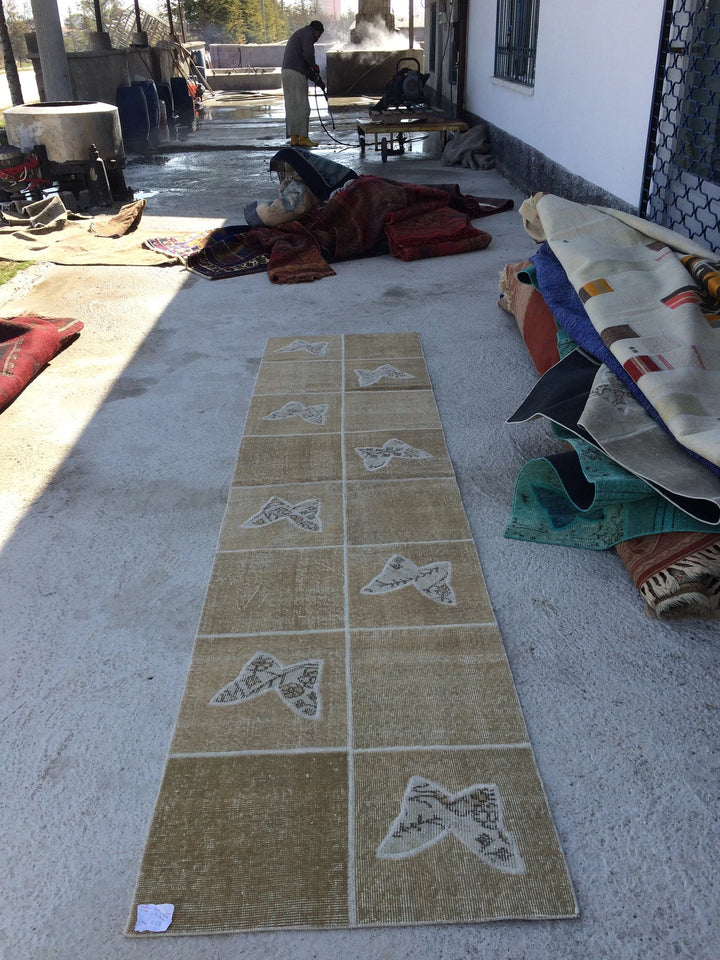 Turkish Oushak Runner Rug 2'7" x 9'10" Hand-Knotted | No. WR51409