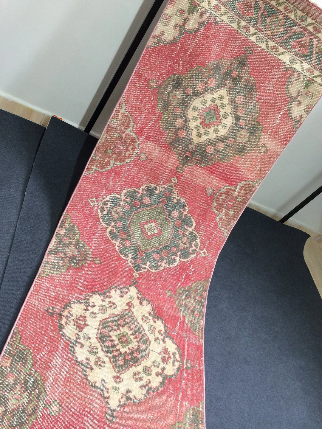 Beige Turkish Runner Rug 2' 10" x 12' 6" Hand-Knotted | No. WR51680