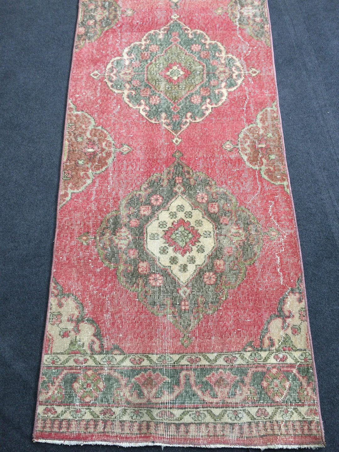 Beige Turkish Runner Rug 2' 10" x 12' 6" Hand-Knotted | No. WR51680