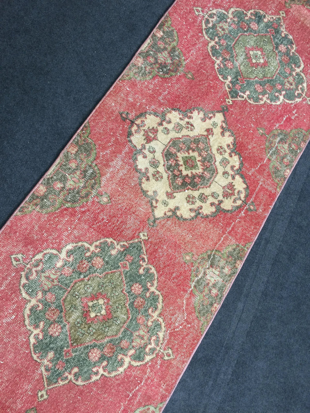 Beige Turkish Runner Rug 2' 10" x 12' 6" Hand-Knotted | No. WR51680