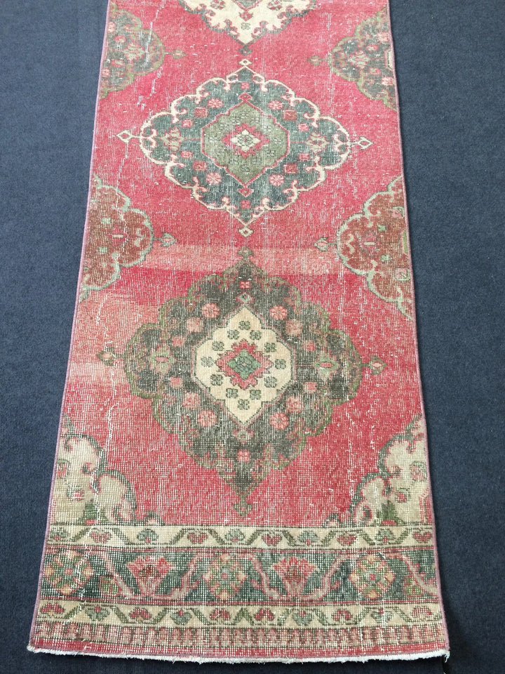 Beige Turkish Runner Rug 2' 10" x 12' 6" Hand-Knotted | No. WR51680