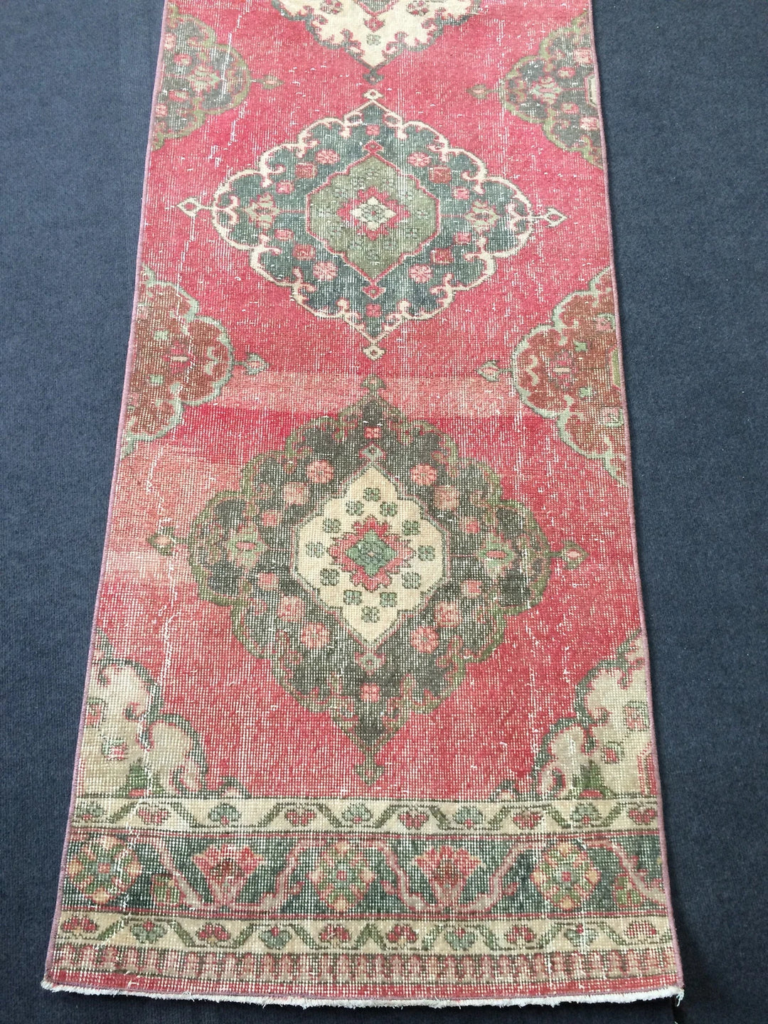 Beige Turkish Runner Rug 2' 10" x 12' 6" Hand-Knotted | No. WR51680