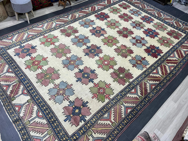 Blue Turkish Runner Rug 8' 5" x 13' 3" Hand-Knotted | No. WR51931