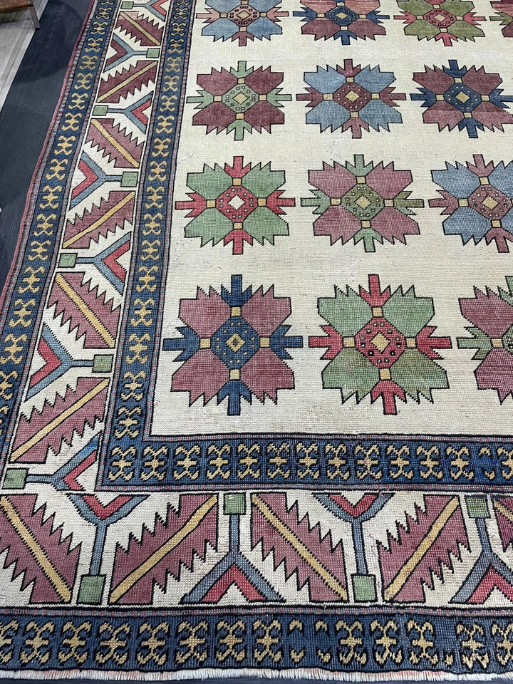 Blue Turkish Runner Rug 8' 5" x 13' 3" Hand-Knotted | No. WR51931