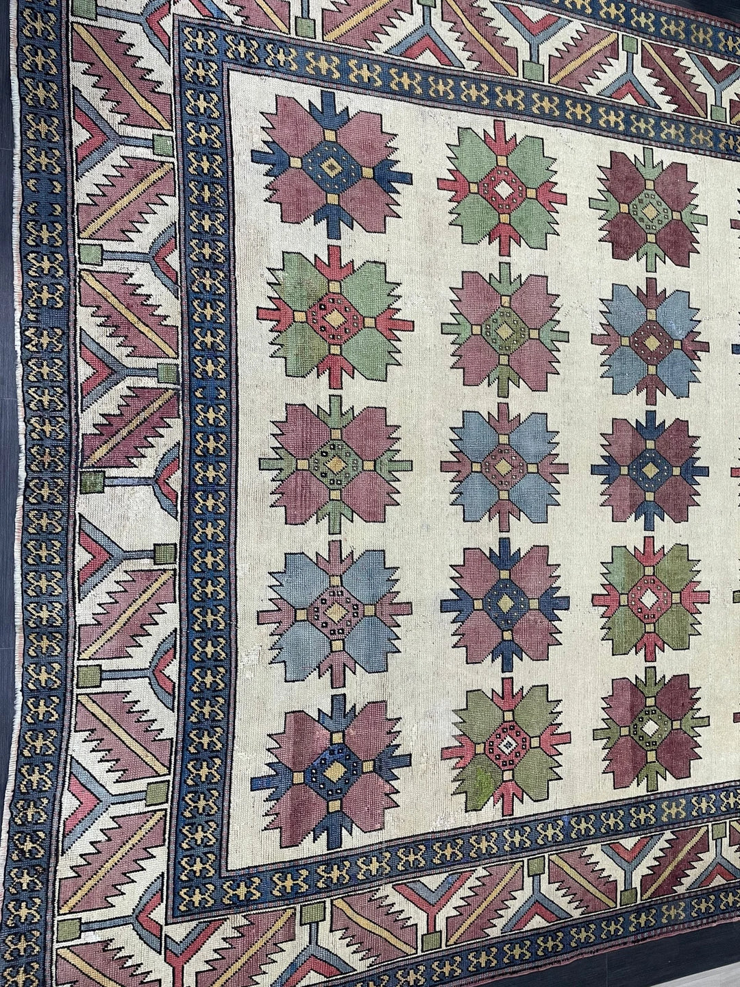 Blue Turkish Runner Rug 8' 5" x 13' 3" Hand-Knotted | No. WR51931