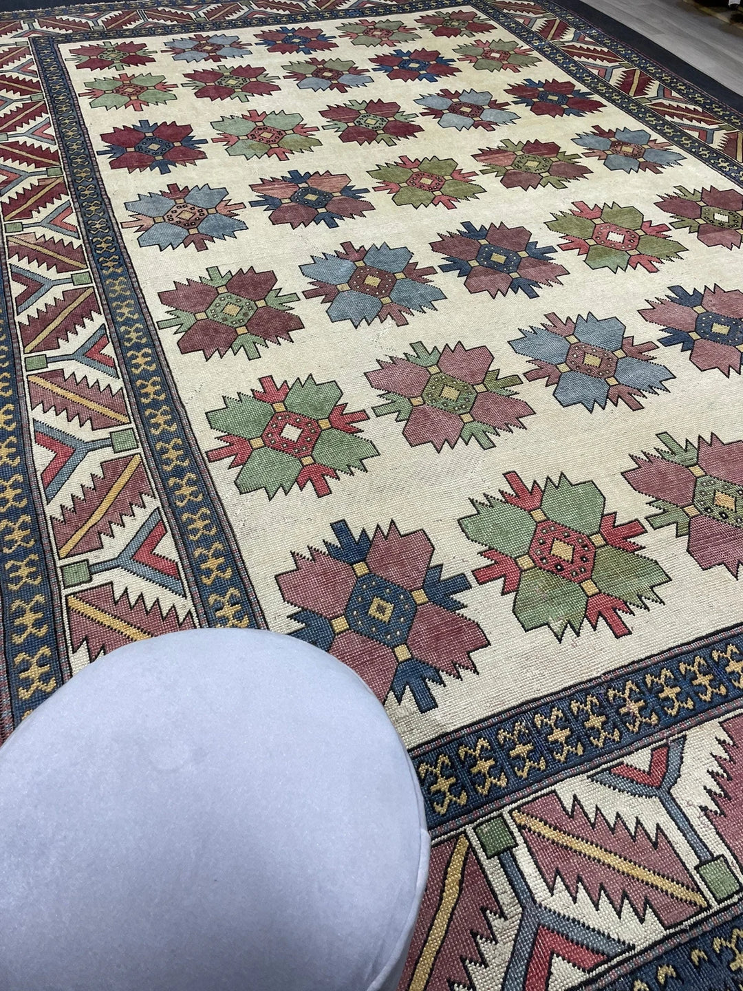 Blue Turkish Runner Rug 8' 5" x 13' 3" Hand-Knotted | No. WR51931