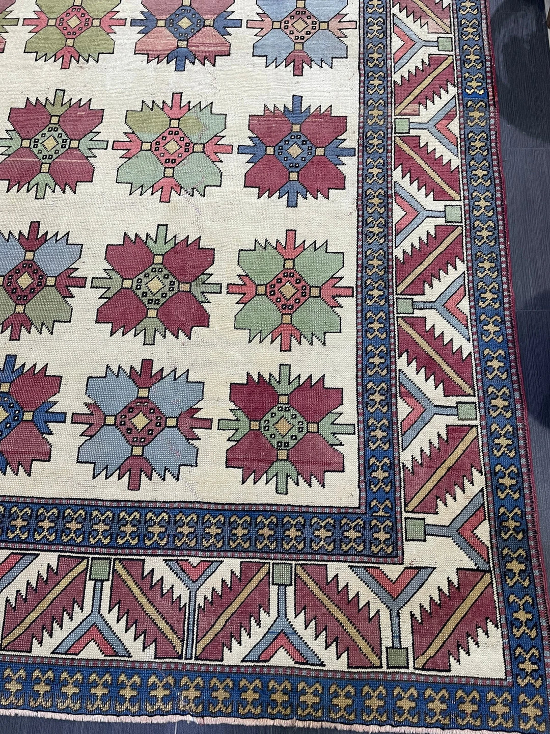 Blue Turkish Runner Rug 8' 5" x 13' 3" Hand-Knotted | No. WR51931