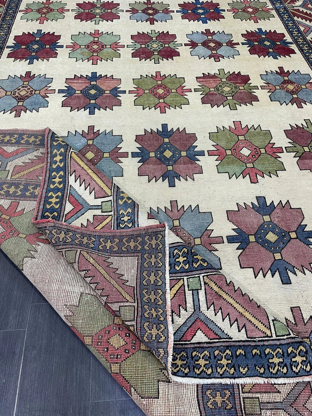 Blue Turkish Runner Rug 8' 5" x 13' 3" Hand-Knotted | No. WR51931