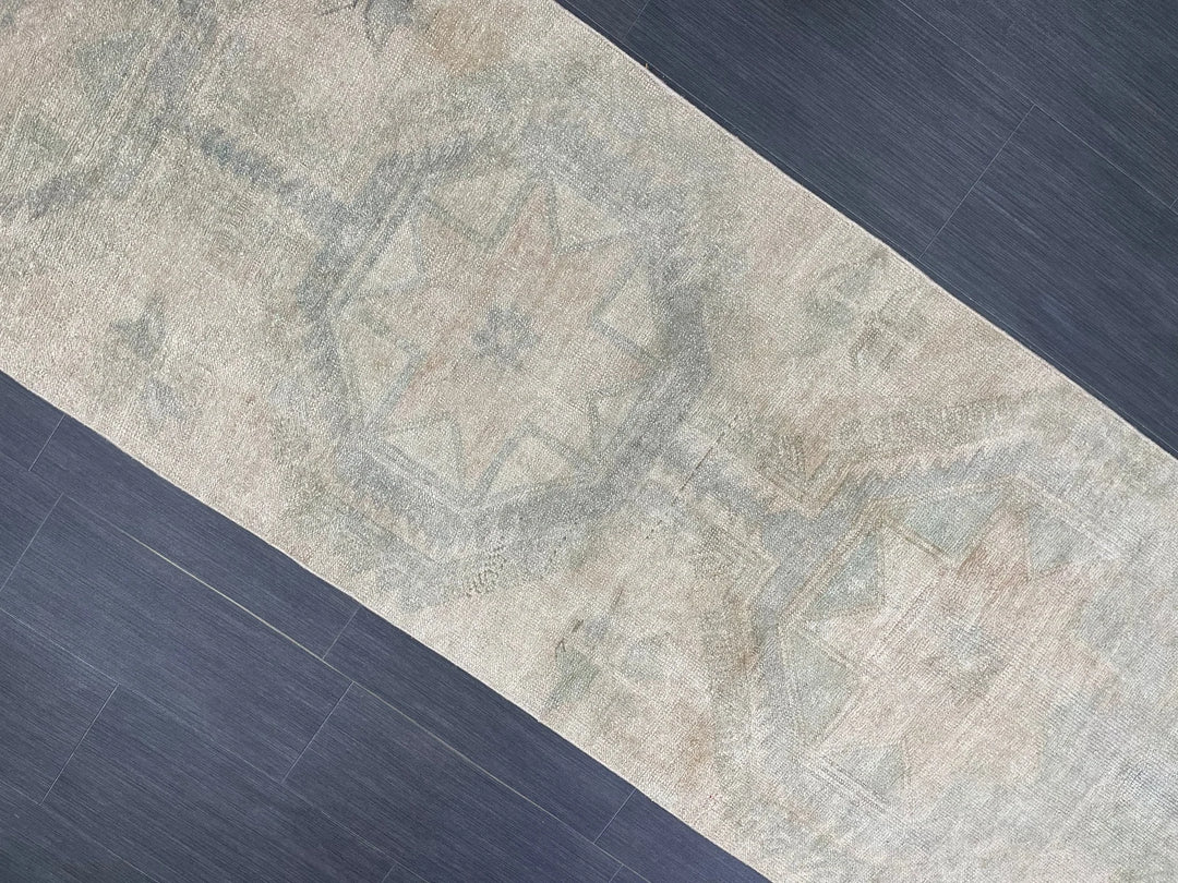 Tan Turkish Runner Rug 2' 9" x 12' 9" Hand-Knotted | No. WR52520