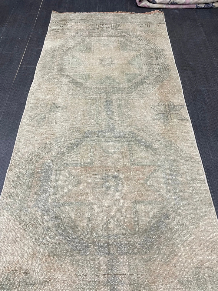 Tan Turkish Runner Rug 2' 9" x 12' 9" Hand-Knotted | No. WR52520