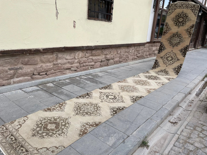 Pink Turkish Runner Rug 2' 10" x 22' 8" Hand-Knotted | No. WR52529