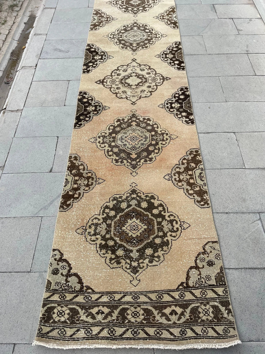 Pink Turkish Runner Rug 2' 10" x 22' 8" Hand-Knotted | No. WR52529