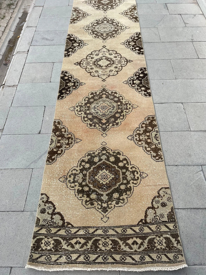 Pink Turkish Runner Rug 2' 10" x 22' 8" Hand-Knotted | No. WR52529