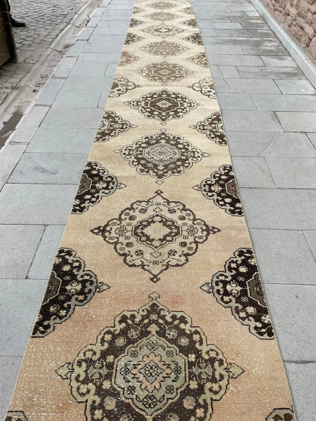 Pink Turkish Runner Rug 2' 10" x 22' 8" Hand-Knotted | No. WR52529