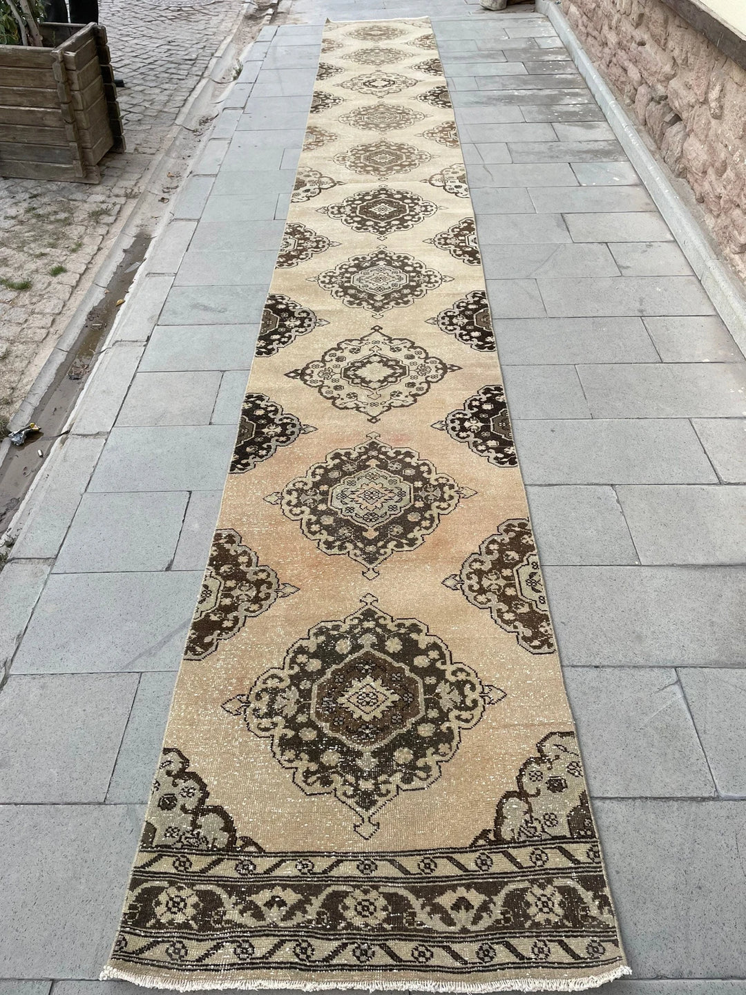 Pink Turkish Runner Rug 2' 10" x 22' 8" Hand-Knotted | No. WR52529