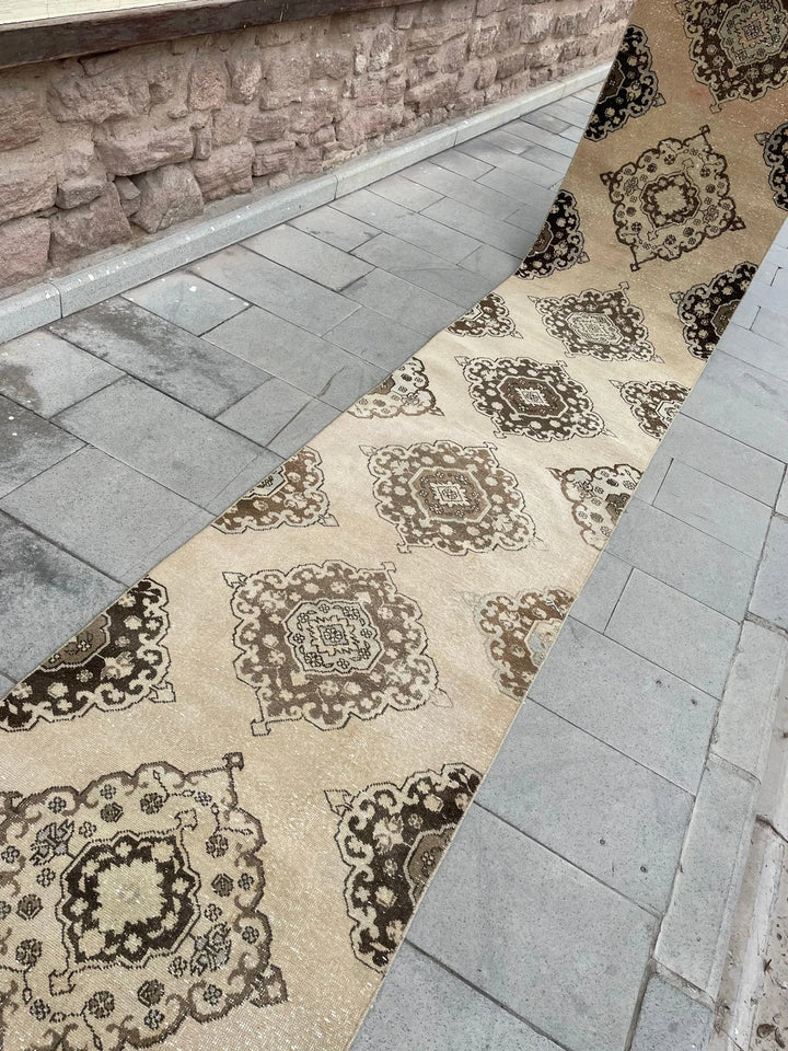 Pink Turkish Runner Rug 2' 10" x 22' 8" Hand-Knotted | No. WR52529