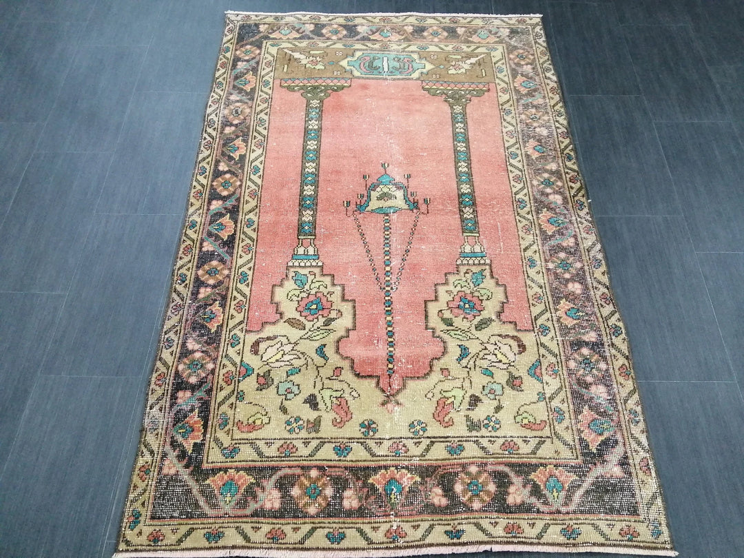 Rust Turkish Runner Rug 3' 10" x 5' 10" Hand-Knotted | No. WR52679