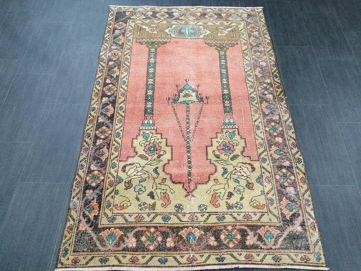 Rust Turkish Runner Rug 3' 10" x 5' 10" Hand-Knotted | No. WR52679