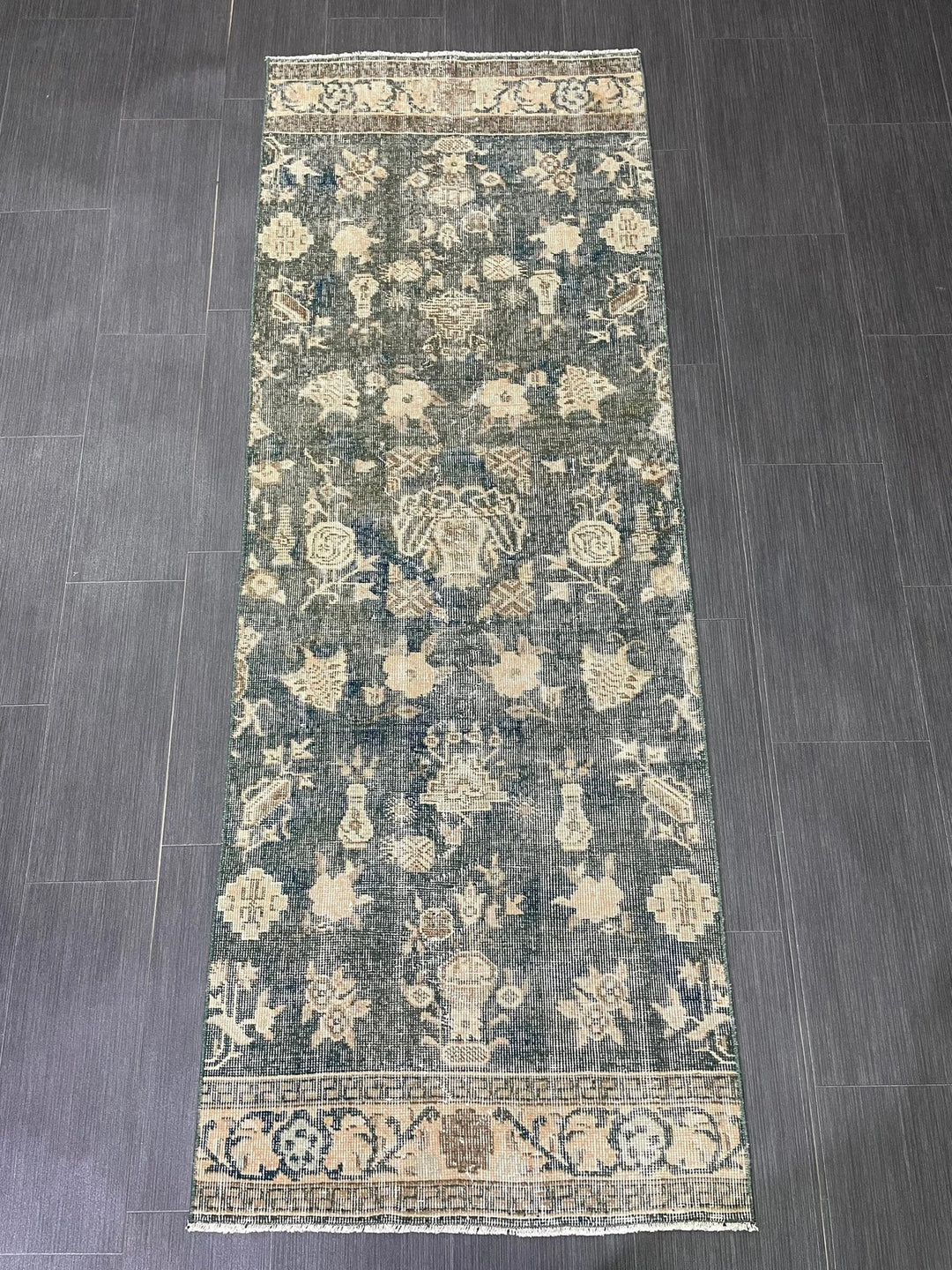 Brown Turkish Runner Rug 2' 7" x 6' 11" Hand-Knotted | No. WR52742