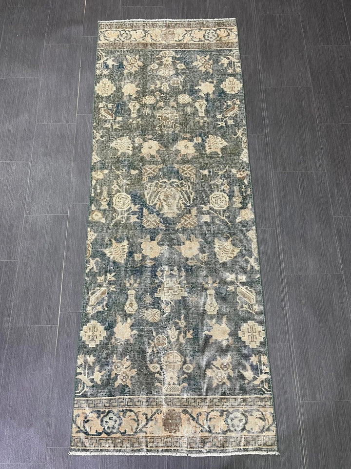 Brown Turkish Runner Rug 2' 7" x 6' 11" Hand-Knotted | No. WR52742