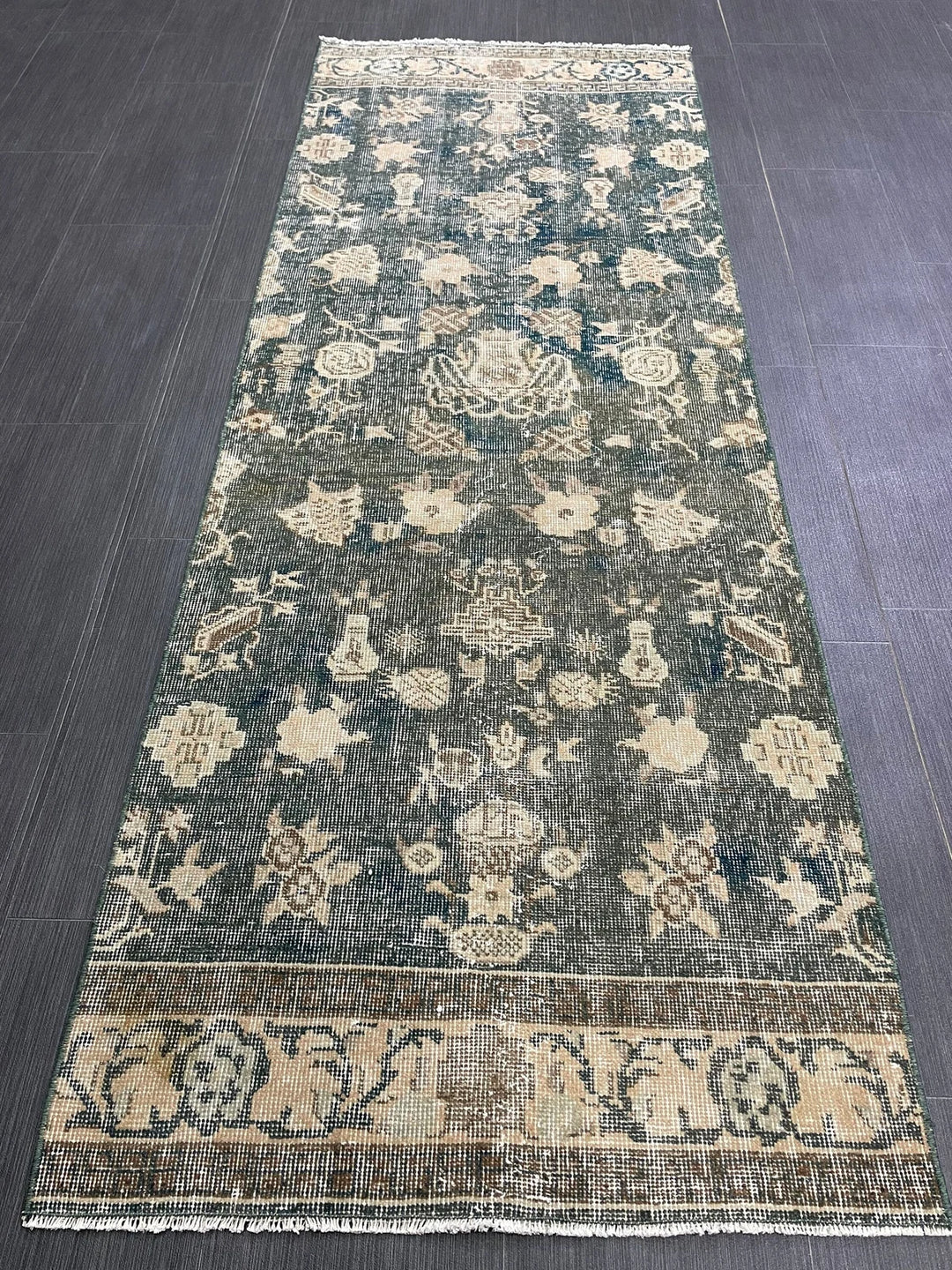 Brown Turkish Runner Rug 2' 7" x 6' 11" Hand-Knotted | No. WR52742