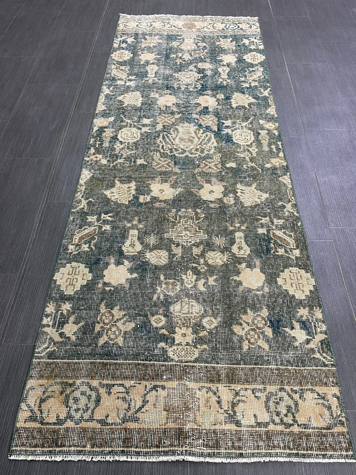 Brown Turkish Runner Rug 2' 7" x 6' 11" Hand-Knotted | No. WR52742