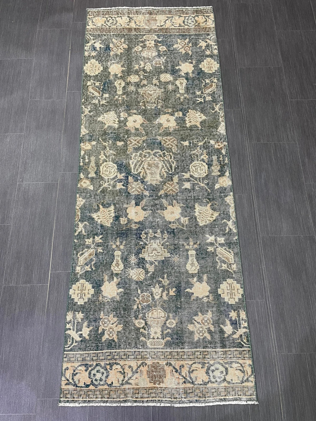 Brown Turkish Runner Rug 2' 7" x 6' 11" Hand-Knotted | No. WR52742