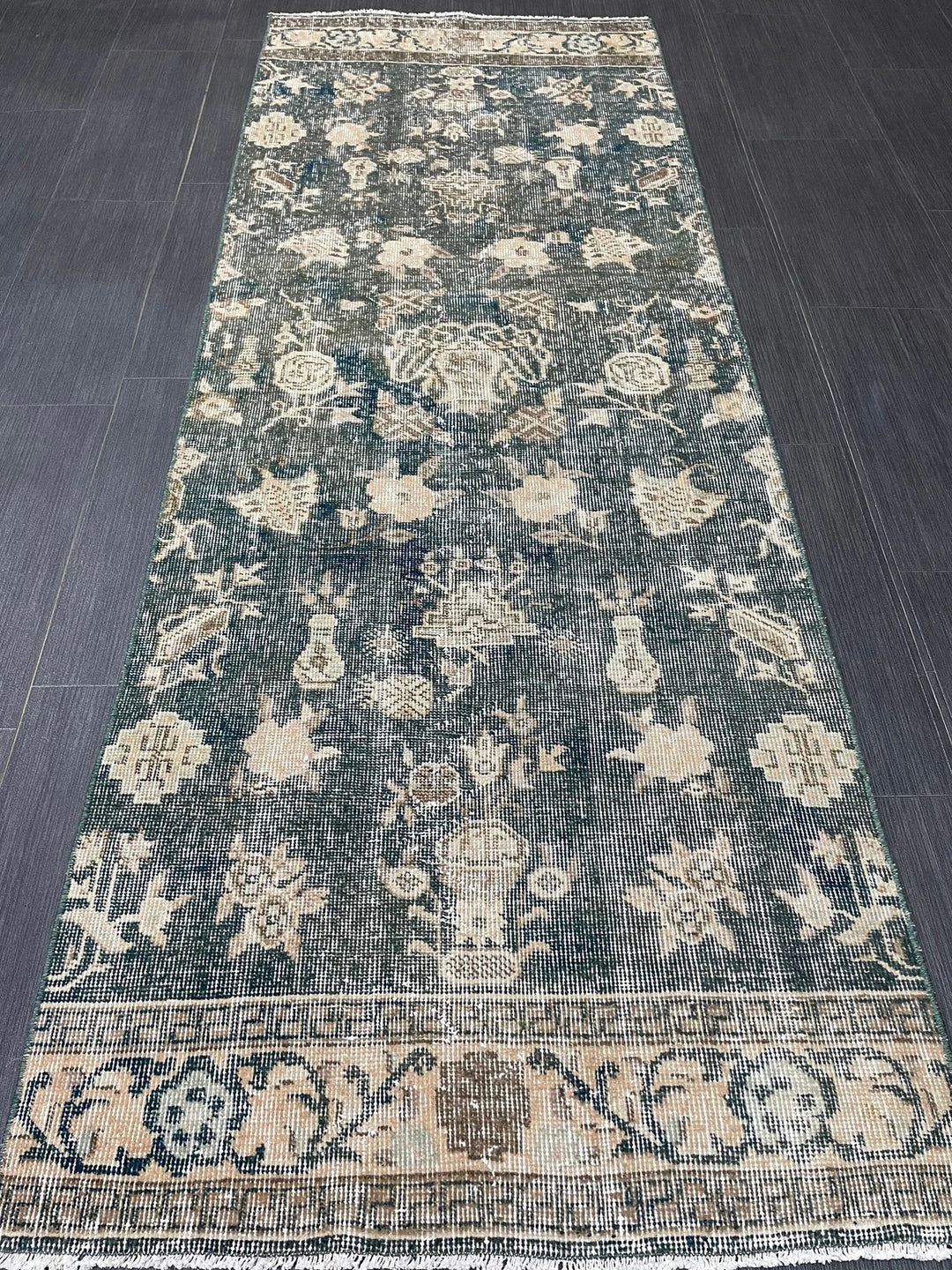 Brown Turkish Runner Rug 2' 7" x 6' 11" Hand-Knotted | No. WR52742