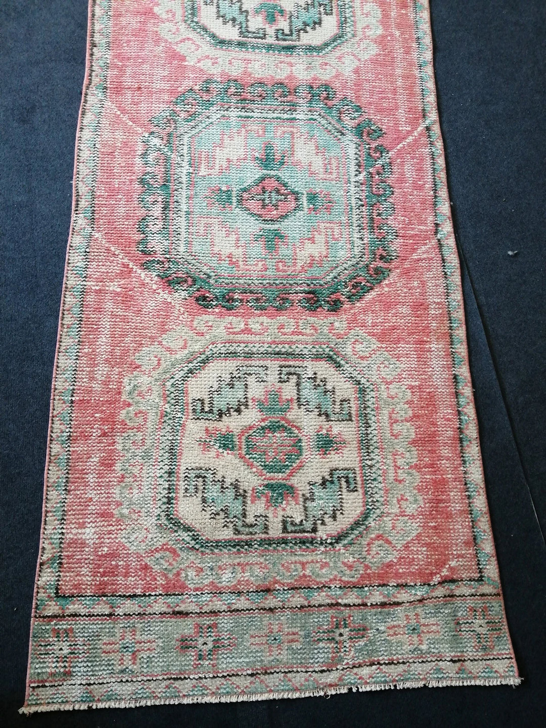 Pink Turkish Runner Rug 3' x 12' Hand-Knotted | No. WR53304