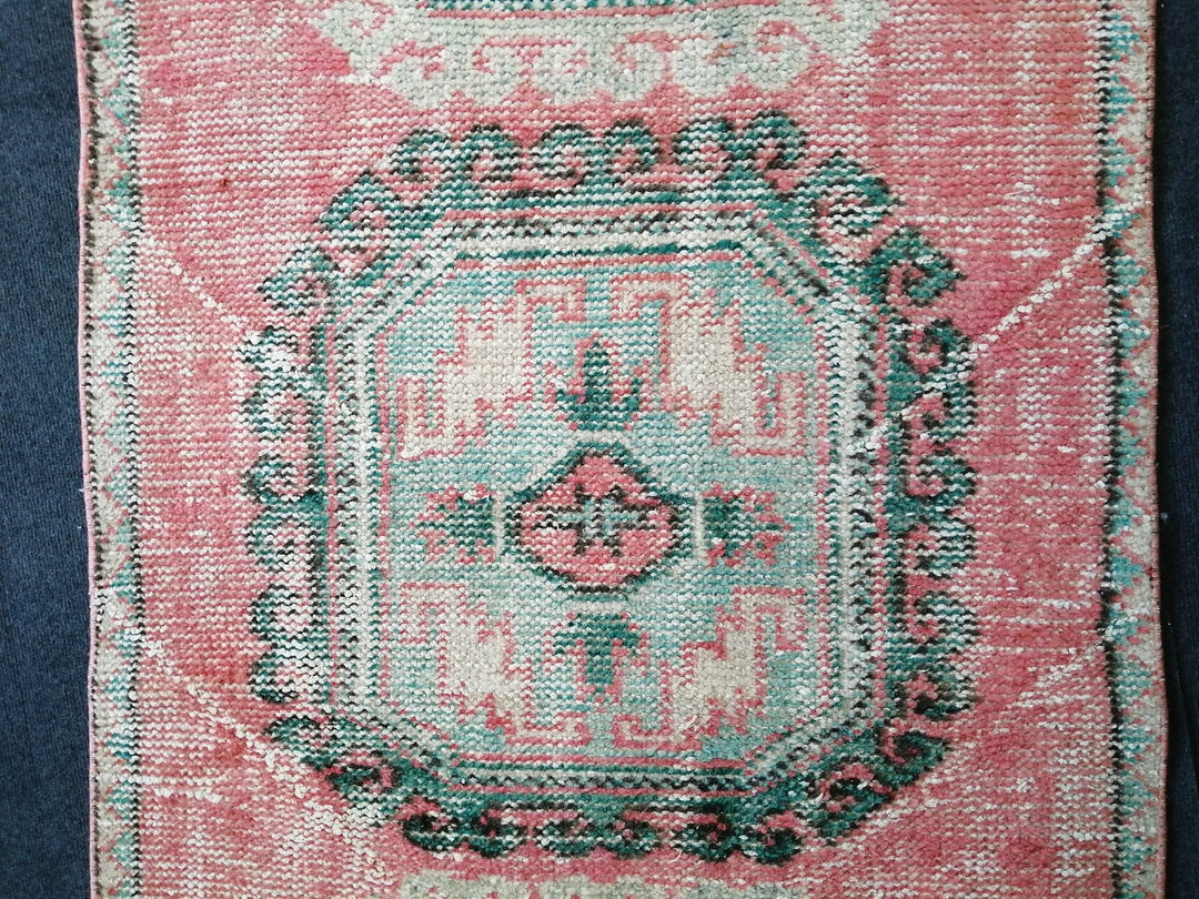 Pink Turkish Runner Rug 3' x 12' Hand-Knotted | No. WR53304