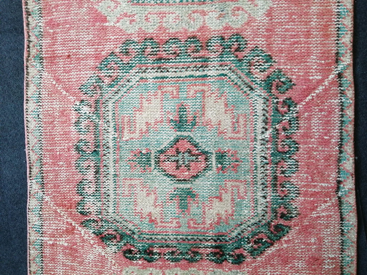 Pink Turkish Runner Rug 3' x 12' Hand-Knotted | No. WR53304