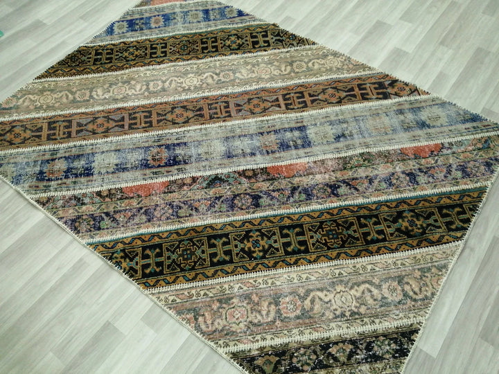 Rust Turkish Runner Rug 5' 7" x 7' 10" Hand-Knotted | No. WR53333