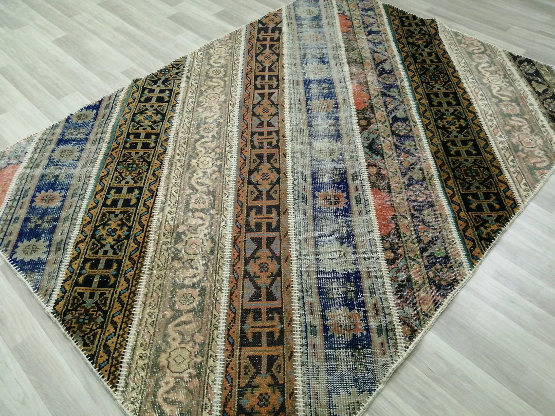 Rust Turkish Runner Rug 5' 7" x 7' 10" Hand-Knotted | No. WR53333