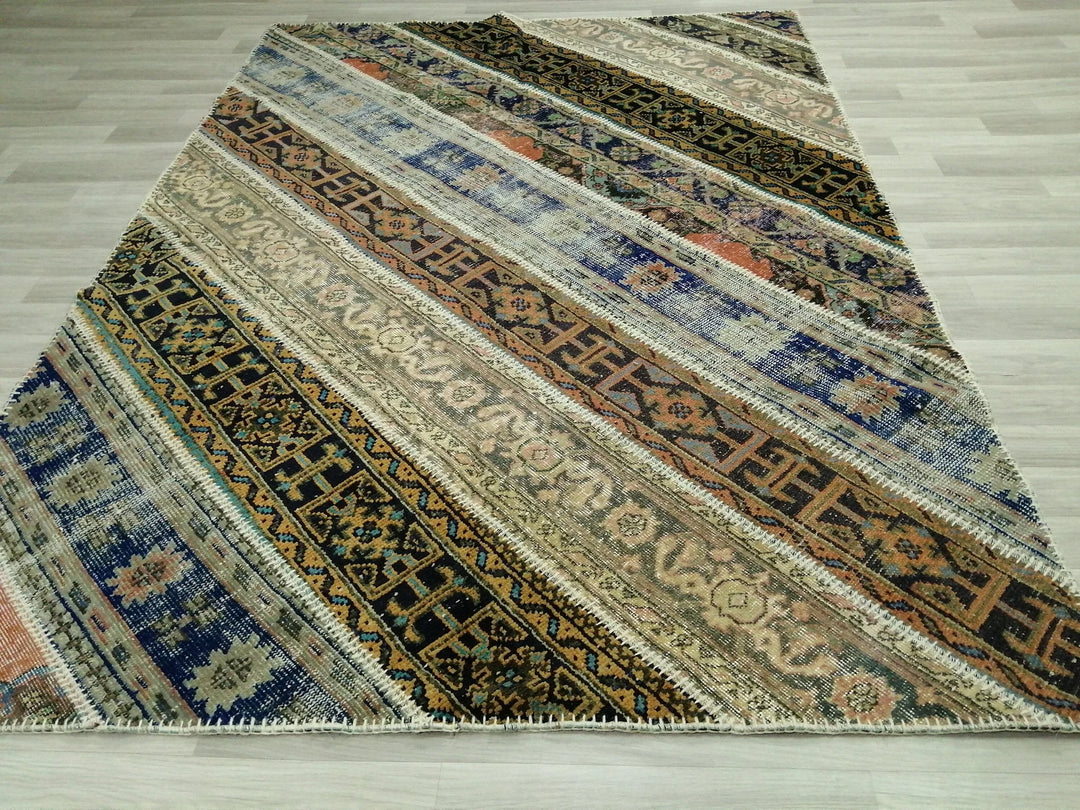 Rust Turkish Runner Rug 5' 7" x 7' 10" Hand-Knotted | No. WR53333