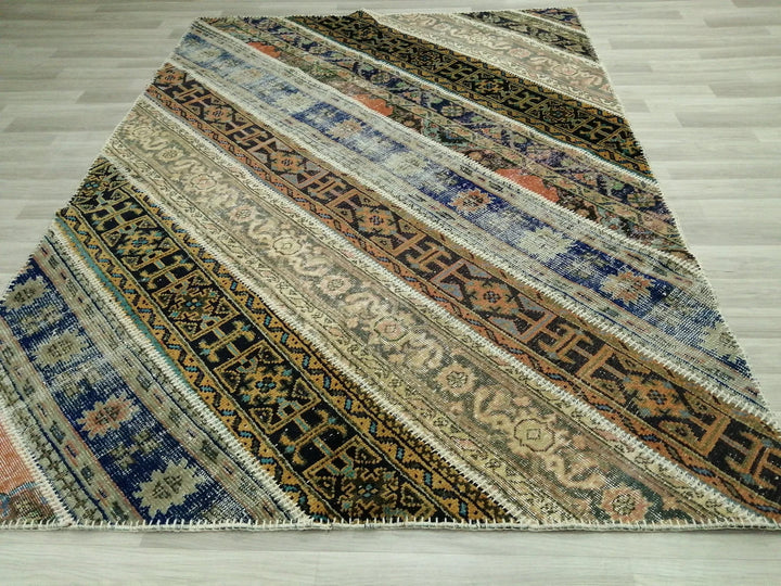 Rust Turkish Runner Rug 5' 7" x 7' 10" Hand-Knotted | No. WR53333