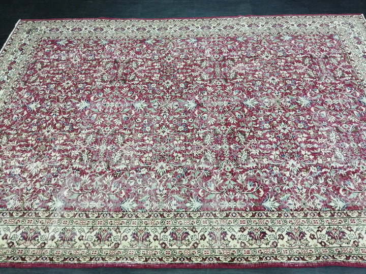 Tan Turkish Runner Rug 6' 9" x 9' 9" Hand-Knotted | No. WR53364