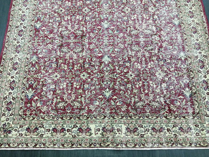 Tan Turkish Runner Rug 6' 9" x 9' 9" Hand-Knotted | No. WR53364