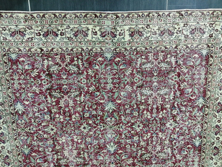 Tan Turkish Runner Rug 6' 9" x 9' 9" Hand-Knotted | No. WR53364