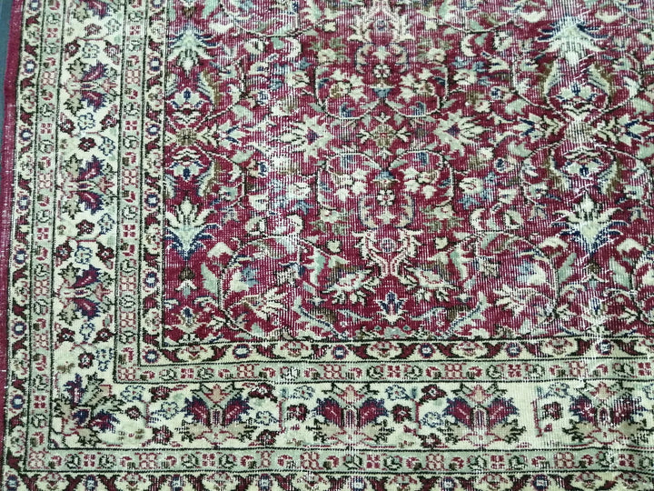 Tan Turkish Runner Rug 6' 9" x 9' 9" Hand-Knotted | No. WR53364