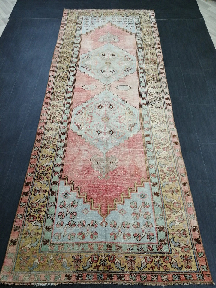 Turkish Runner Rug 4' 6" x 11' 11" Hand-Knotted | No. WR53852