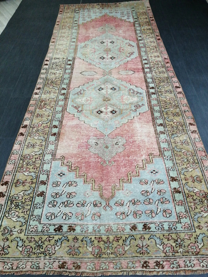 Turkish Runner Rug 4' 6" x 11' 11" Hand-Knotted | No. WR53852
